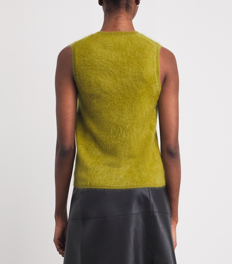 Brushed Cashmere Sweater Vest 2KF-DARK PEAR Image 4