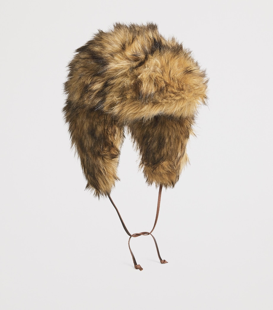 Faux Fur Trapper Hat BROWN Image 2