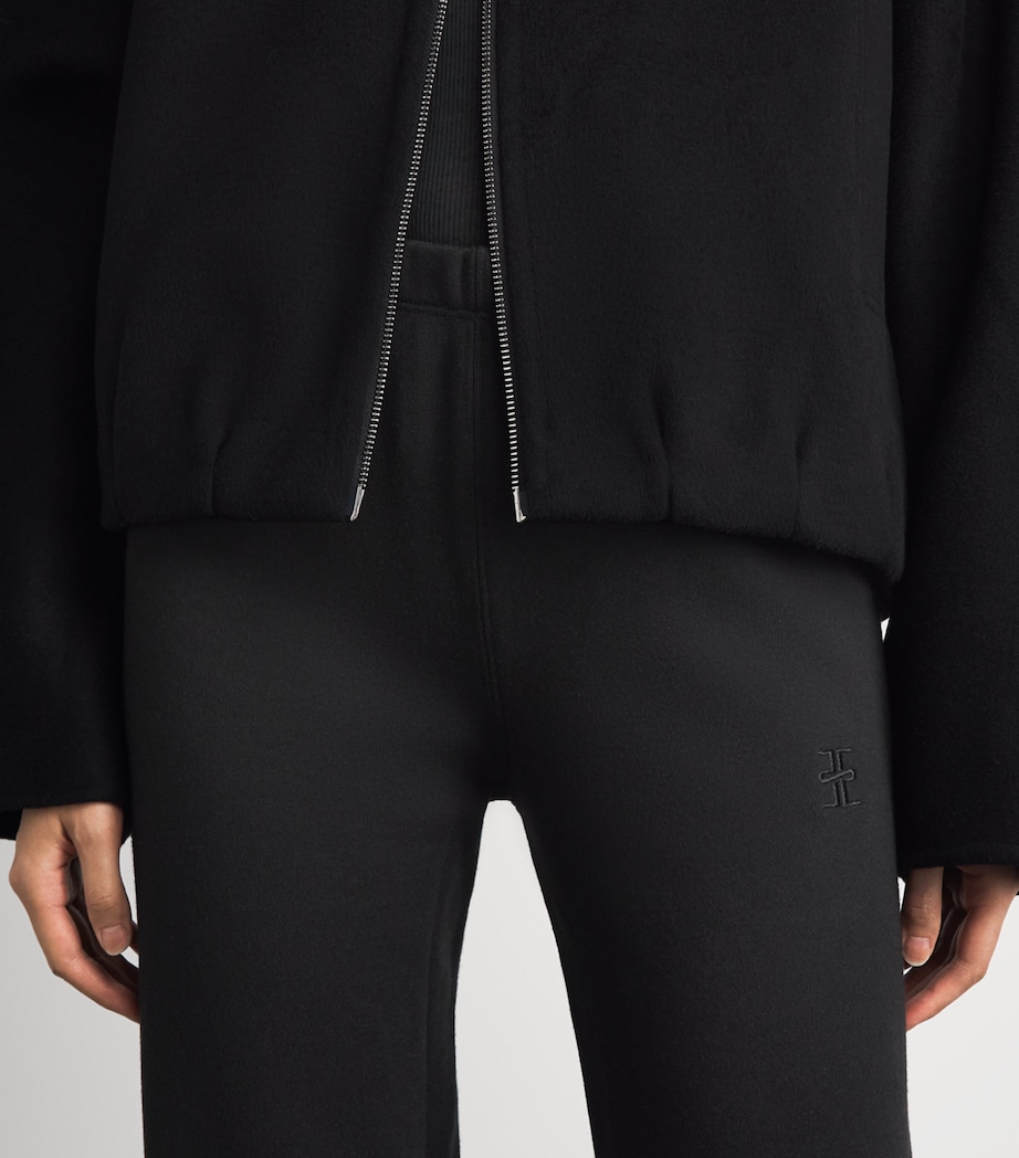 ÉTERNE Womens Cotton-Modal Straight-Leg Sweatpants Blk Black Image 3