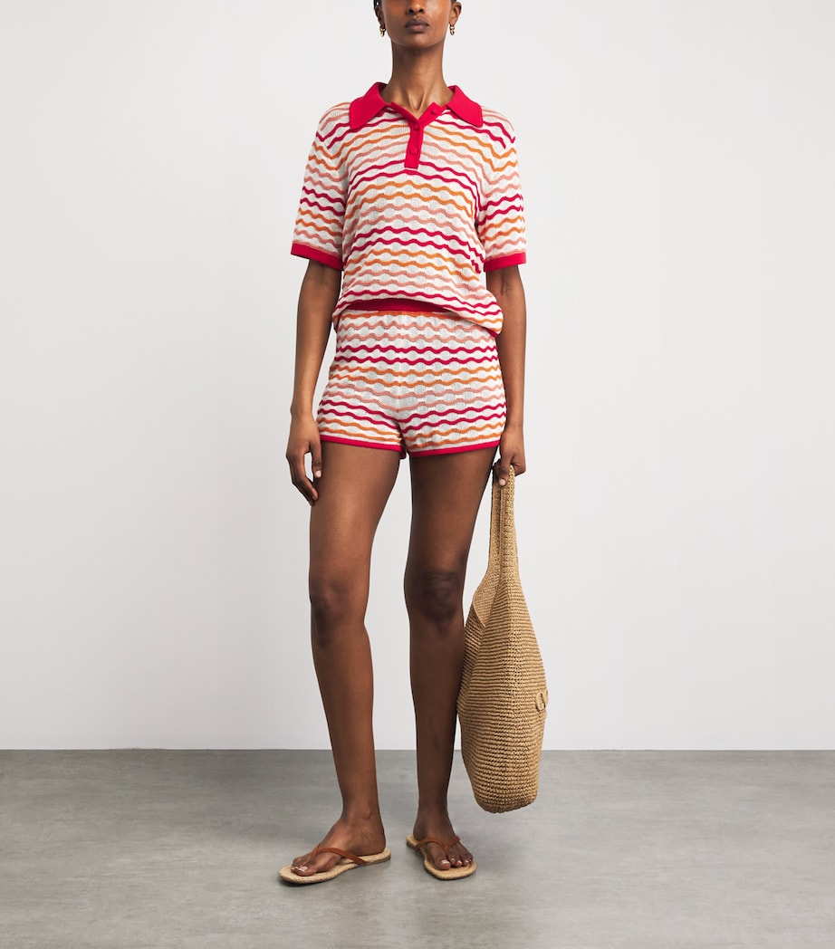 ESCVDO Womens Cotton Stripe Shorts Image 2