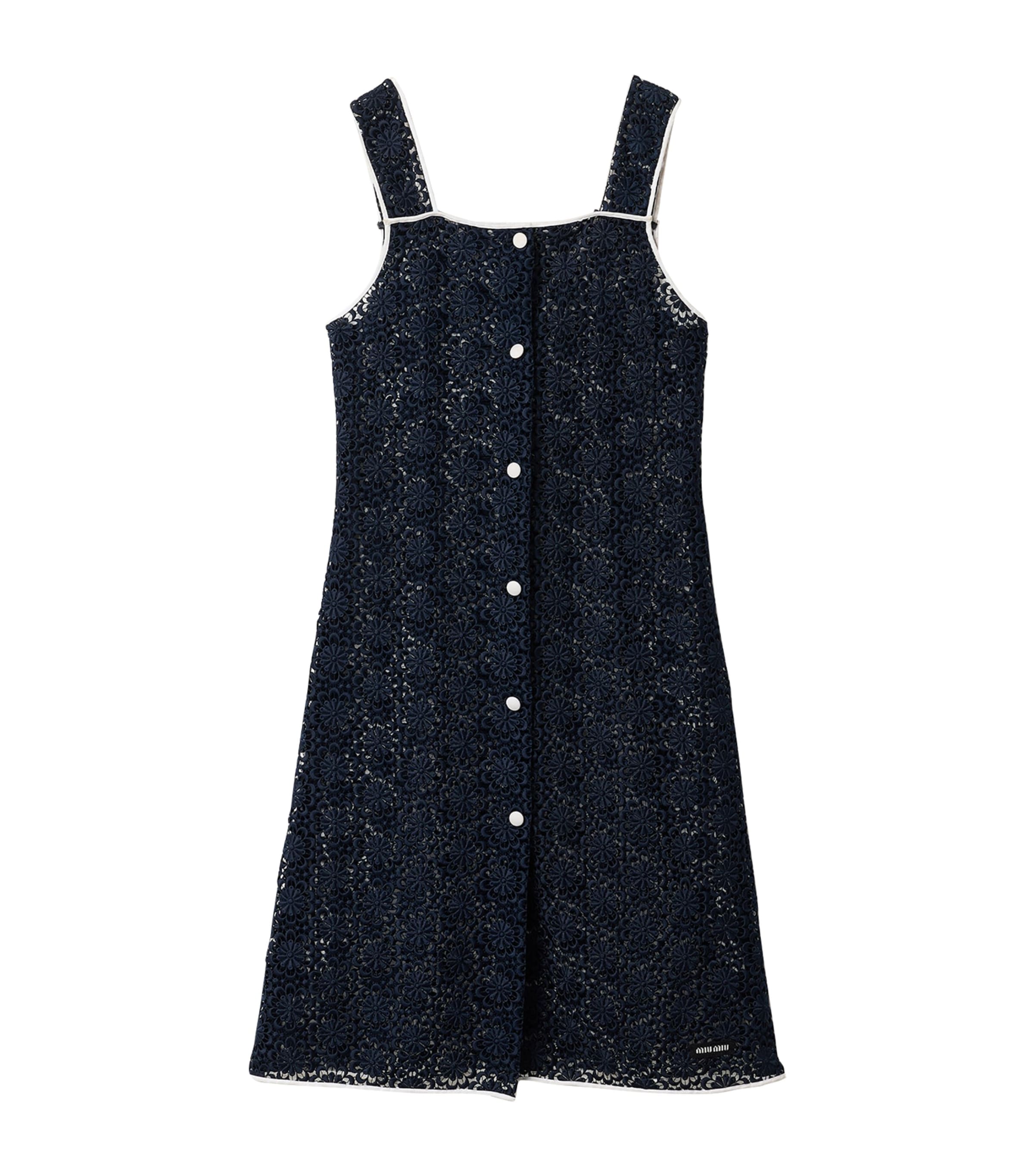Miu Miu Womens Macramé Mini Dress Image 1