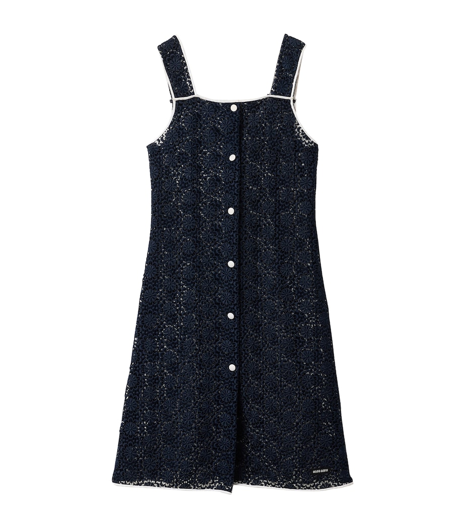 Miu Miu Womens Macramé Mini Dress Image 1