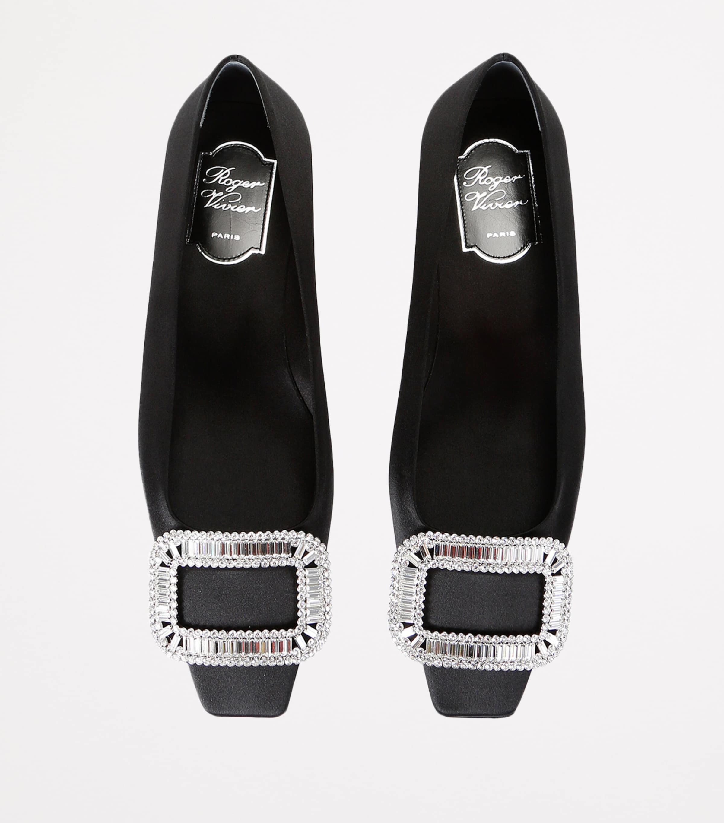 Satin Belle Vivier Ballet Flats BLACK Image 4