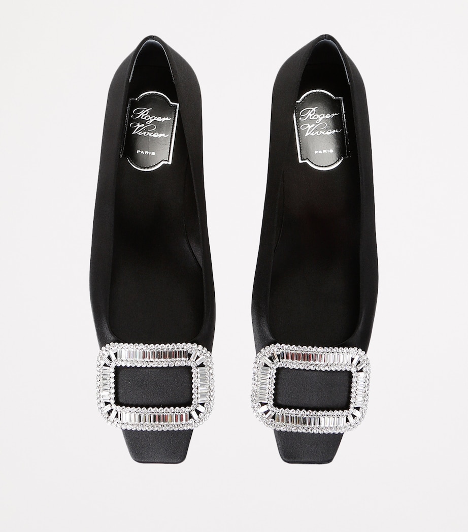 Satin Belle Vivier Ballet Flats BLACK Image 4