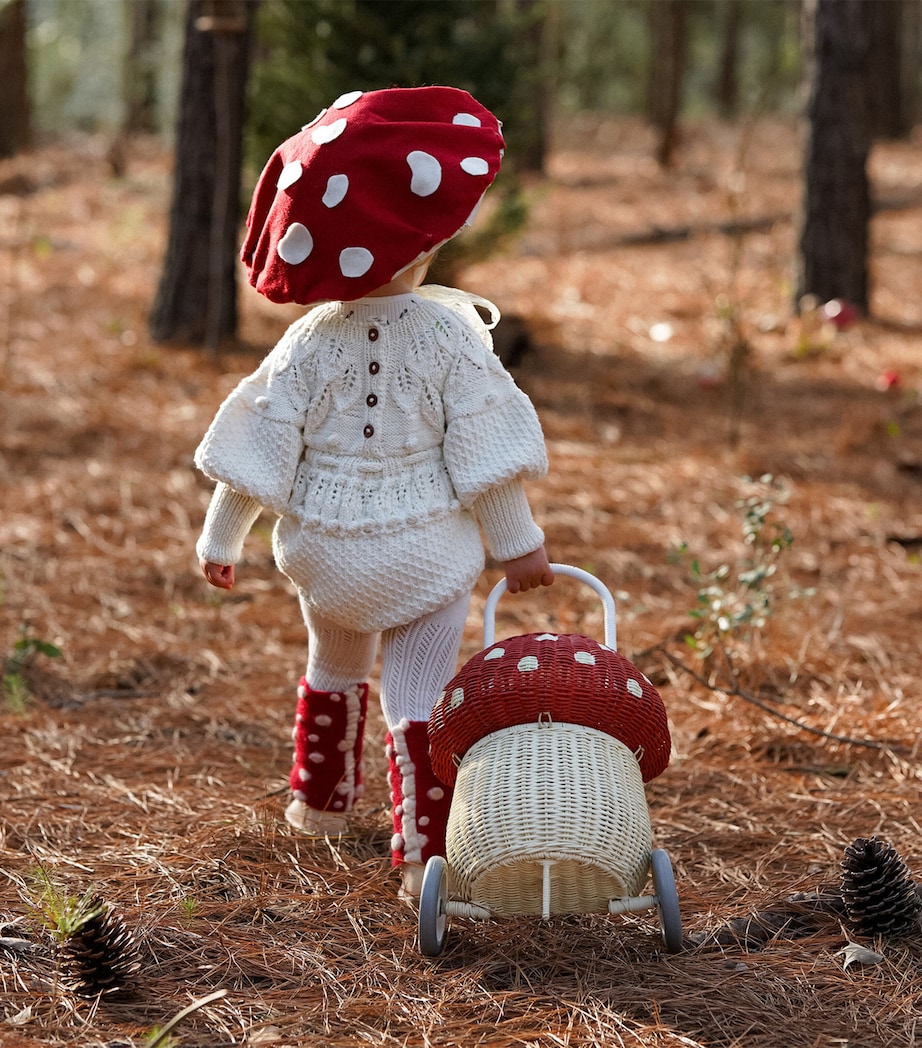 Olli Ella Rattan Mushroom Luggy (36cm) Image 2