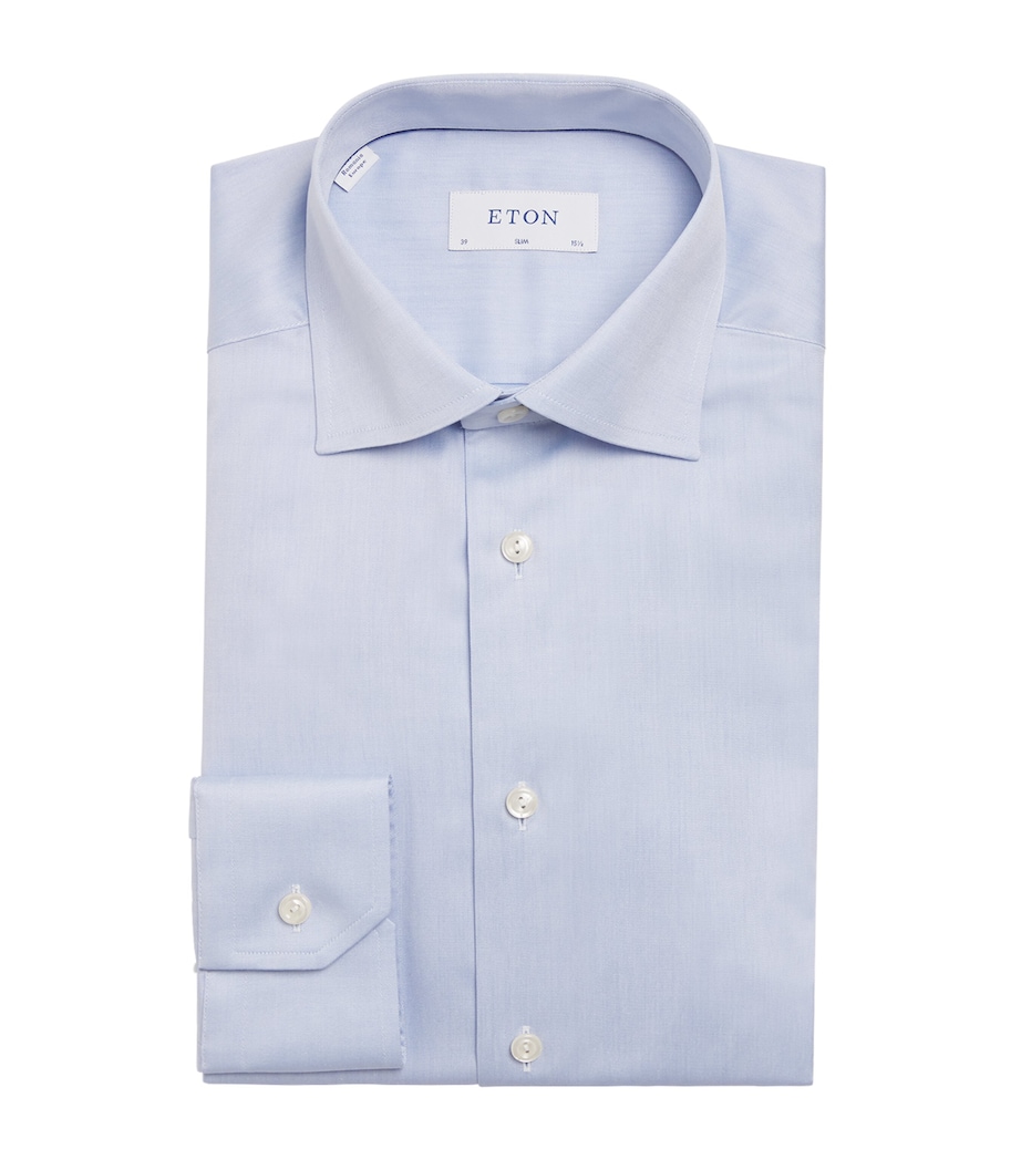 Signature Twill Slim Fit Shirt BLUE Image 1