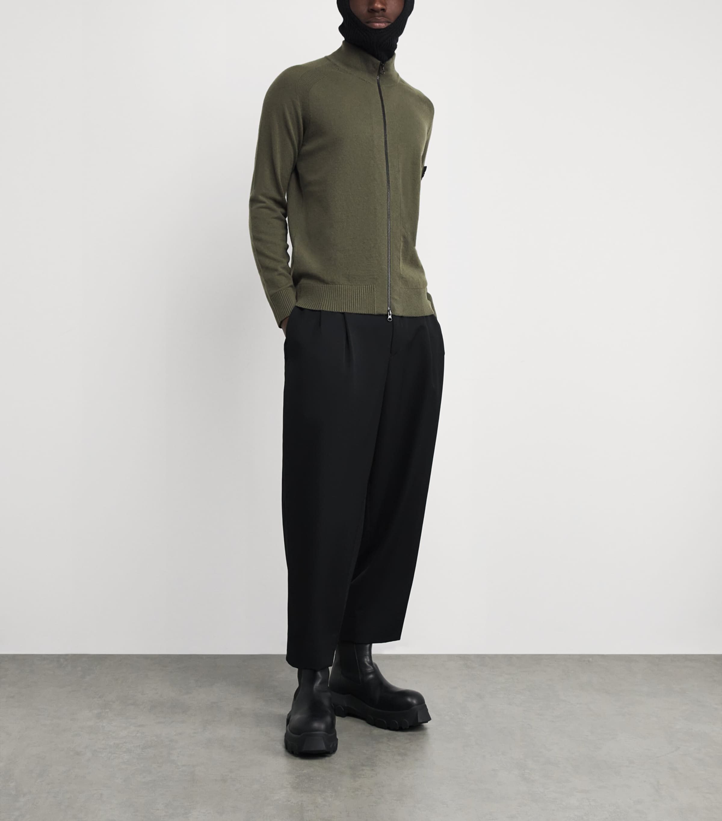 Wool Zip-Up Sweatshirt V0054 Image 2