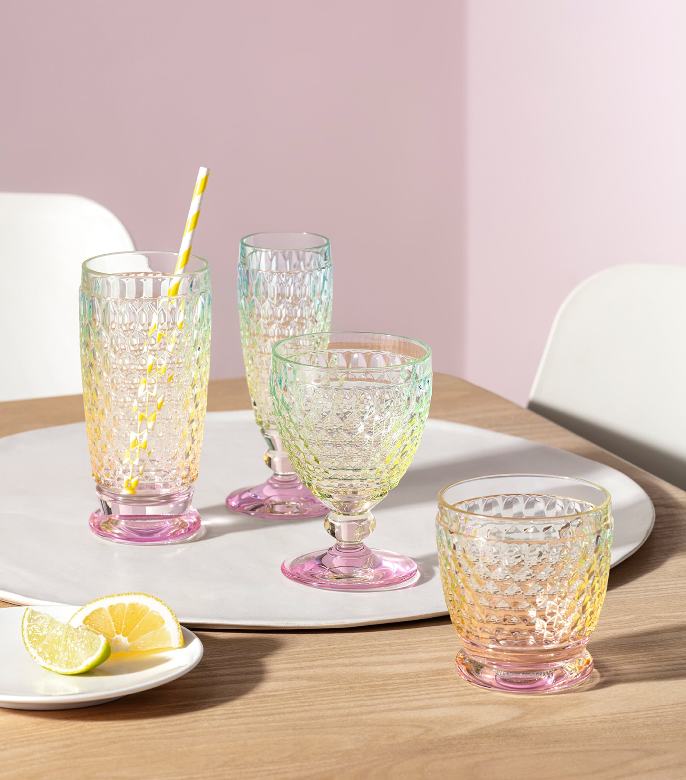 Set of 4 Boston Pearl Red Wine Glasses (200ml) MULTI Image 3