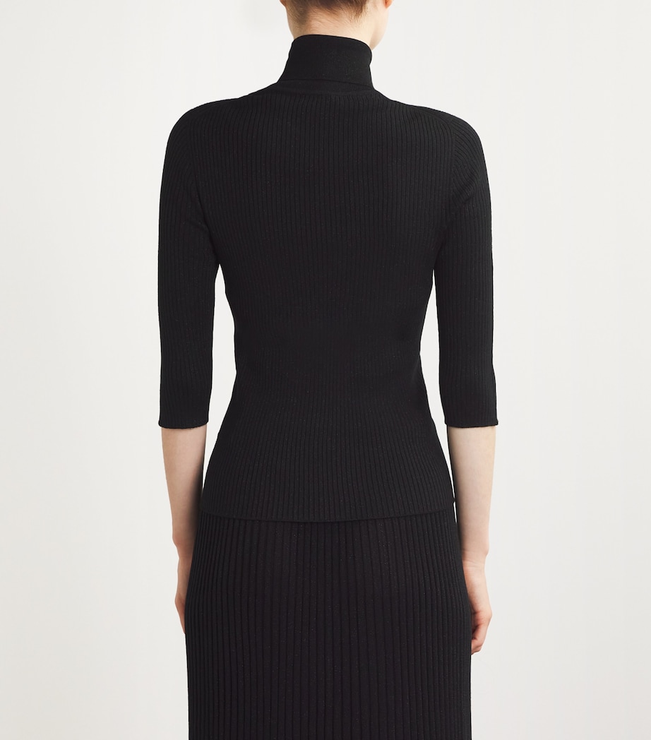 Wool-Blend Rollneck Sweater BLACK/BLACK Image 4