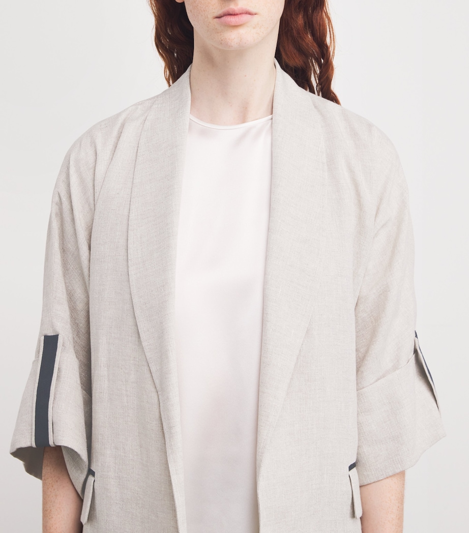 Linen-Blend Belted Jacket SABBIA Image 6