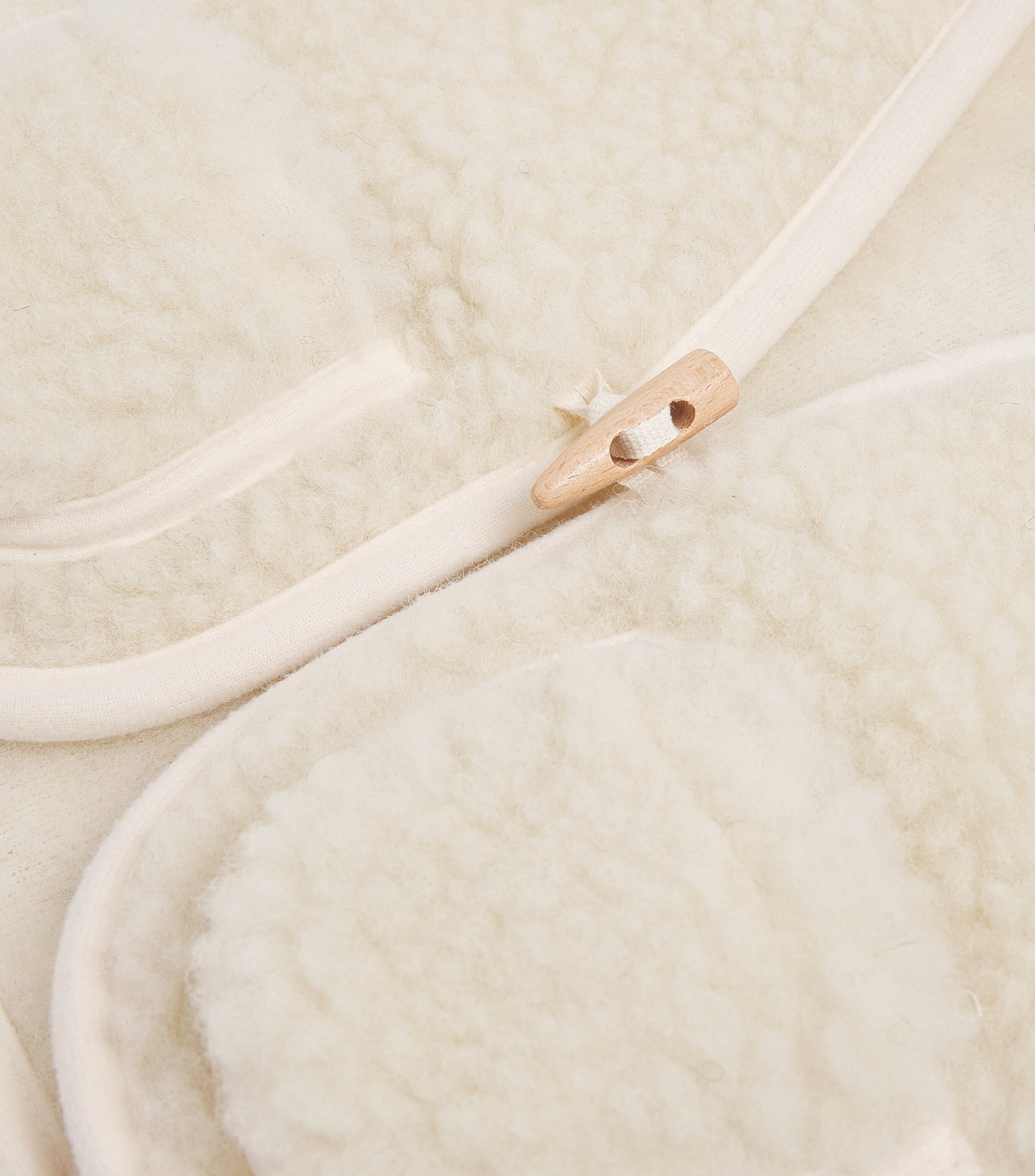 Binibamba Merino Wool Gilet (6-12 Months) Milk Image 3