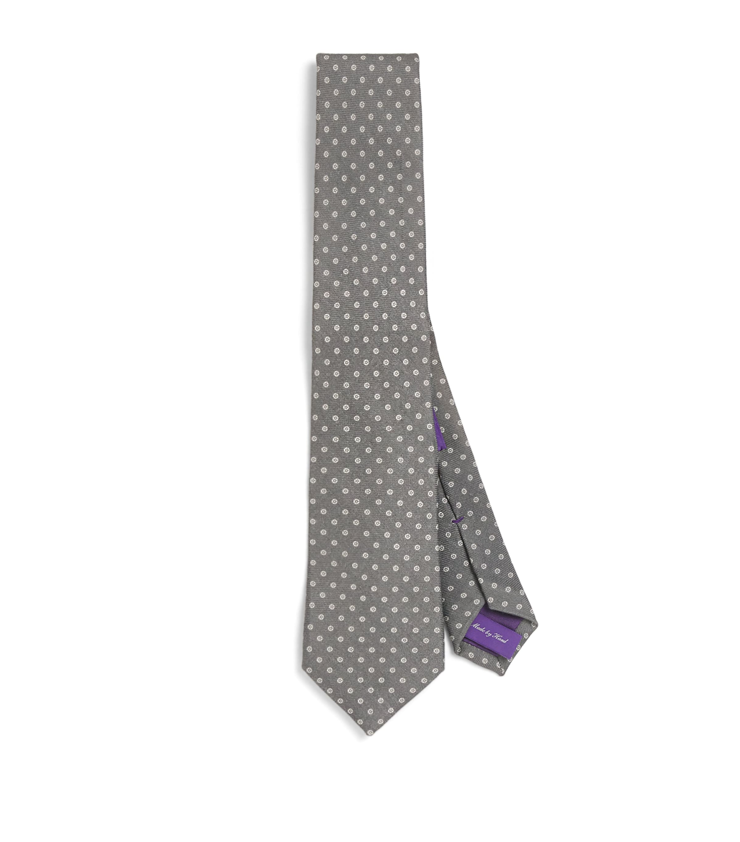 Cashmere-Silk Jacquard Tie LR GREY Image 1