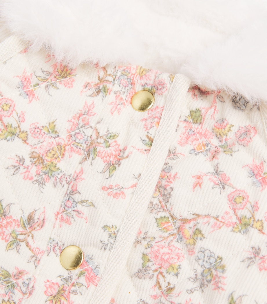 Louise Misha Cotton Reversible Jasmina Coat (6-24 Months) Cream Carnation Vale Image 5