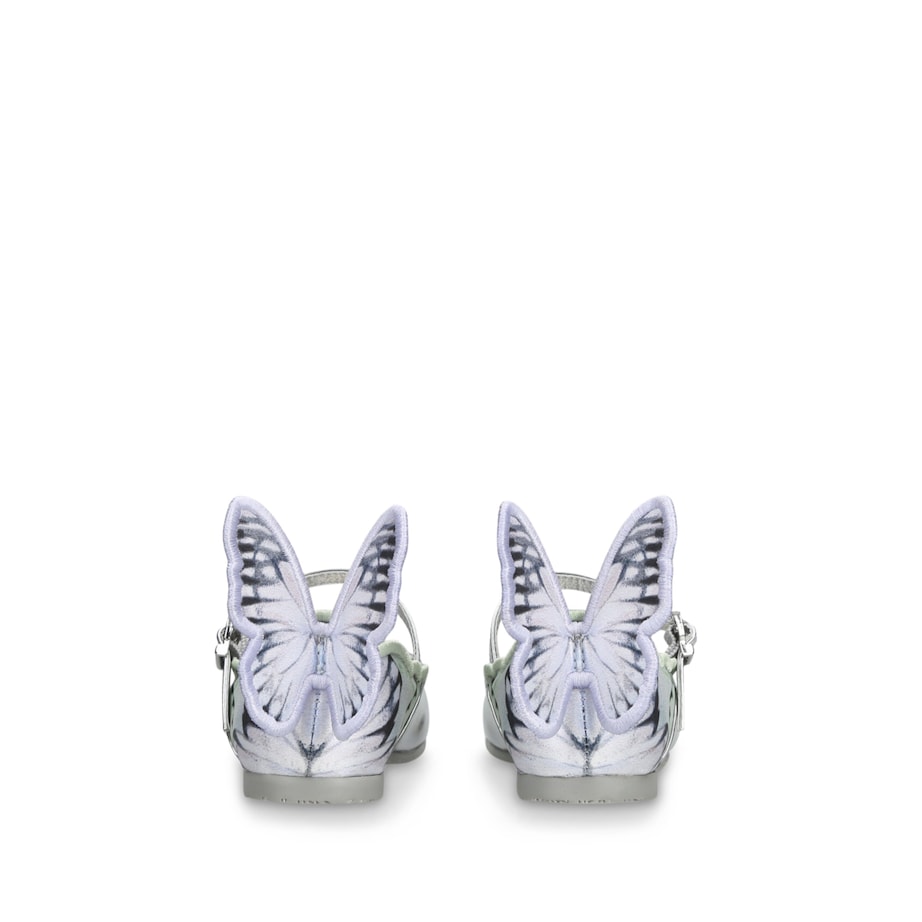 Leather Chiara Ballet Flats SILVER COM Image 2