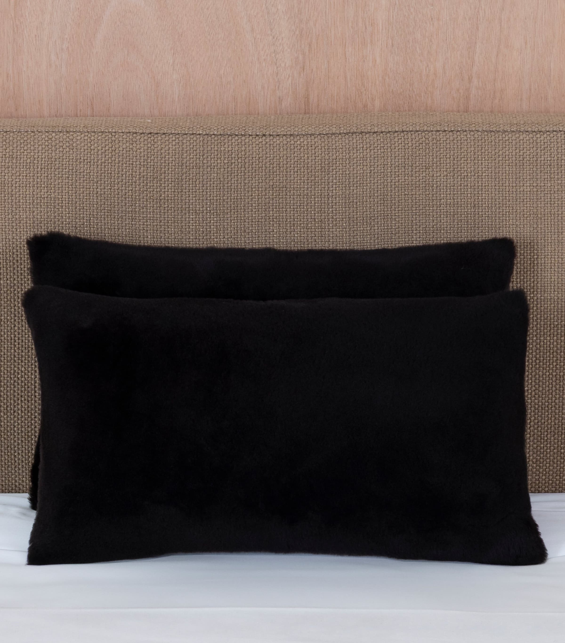 Frette Shearling Cushion Cover (30cm x 50cm) Testa Di Moro Image 1
