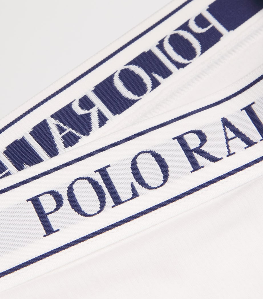 Polo Ralph Lauren Womens Cotton-Blend Tanga Briefs White Cloud Image 4