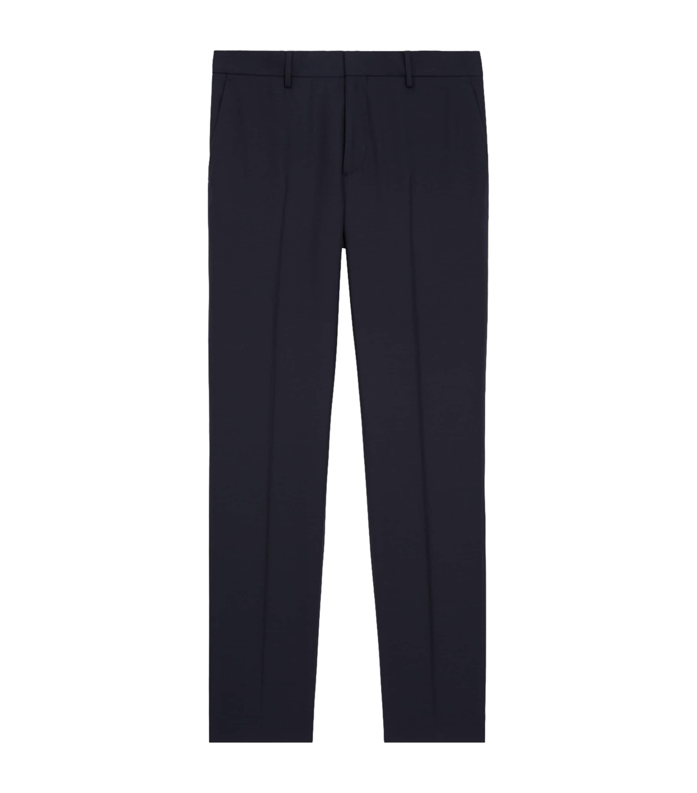 The Kooples Wool Tailored Trousers In Blue