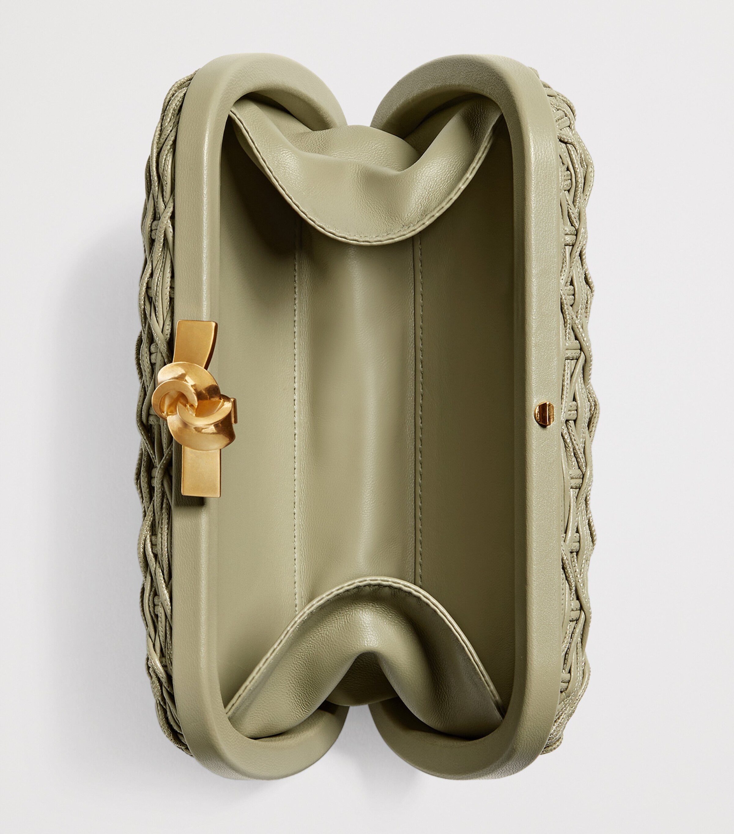 Bottega Veneta Leather Knot Minaudiere Clutch Bag Image 4