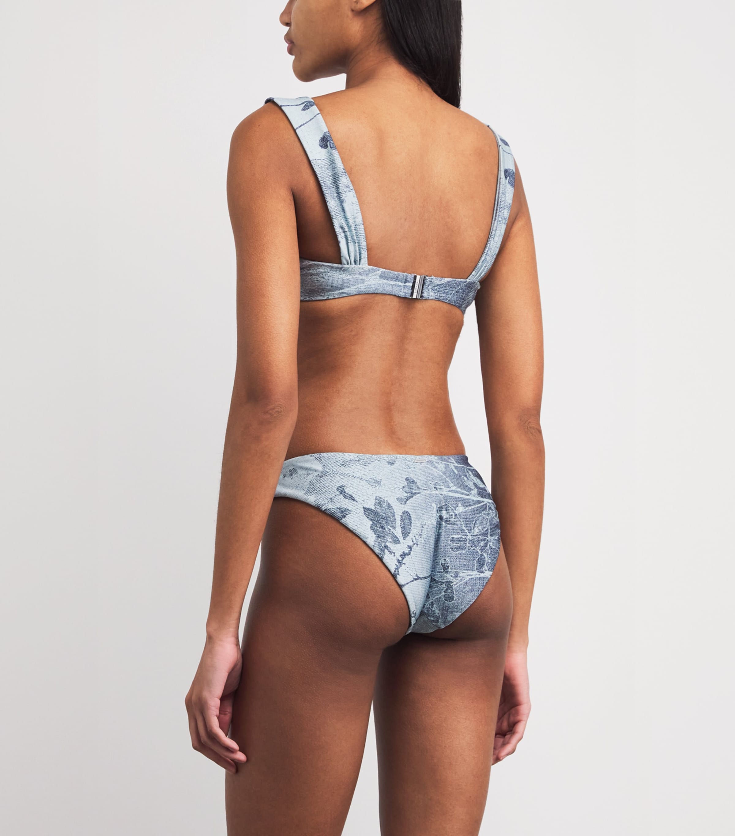 Simkhai Womens Printed Anniston Balconette Bikini Top Sky Floral Image 4