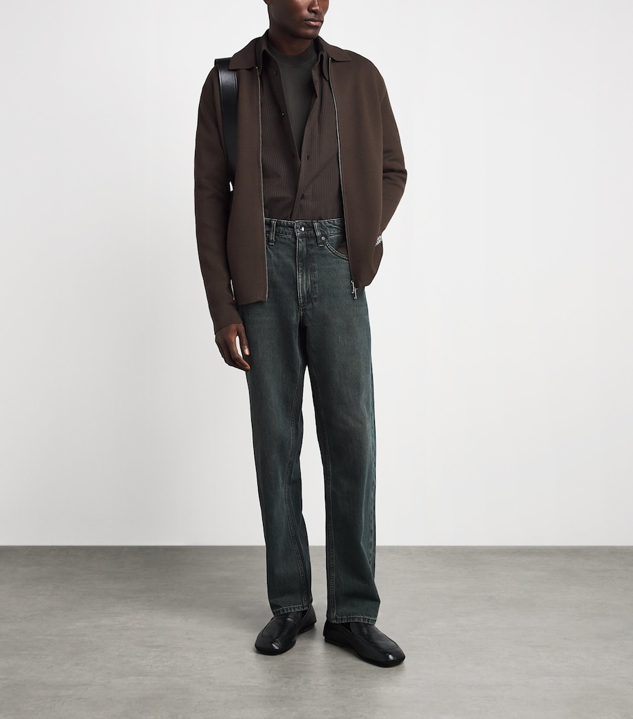 Samsøe Samsøe Mens Zip-Up Samatt Polo Sweater Delicioso Image 2