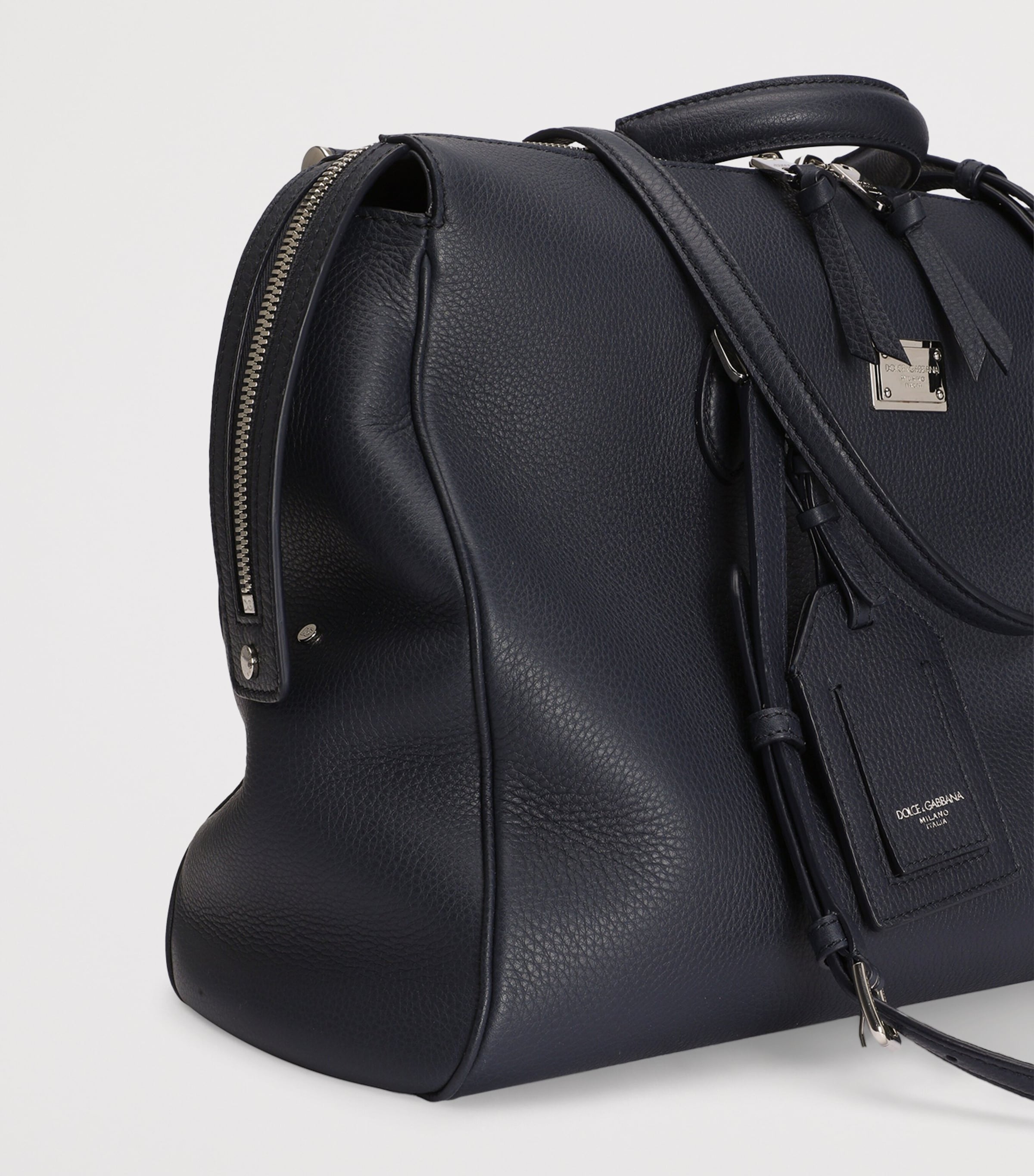 Dolce&Gabbana Leather-Blend Top-Handle Bag Blue Image 5