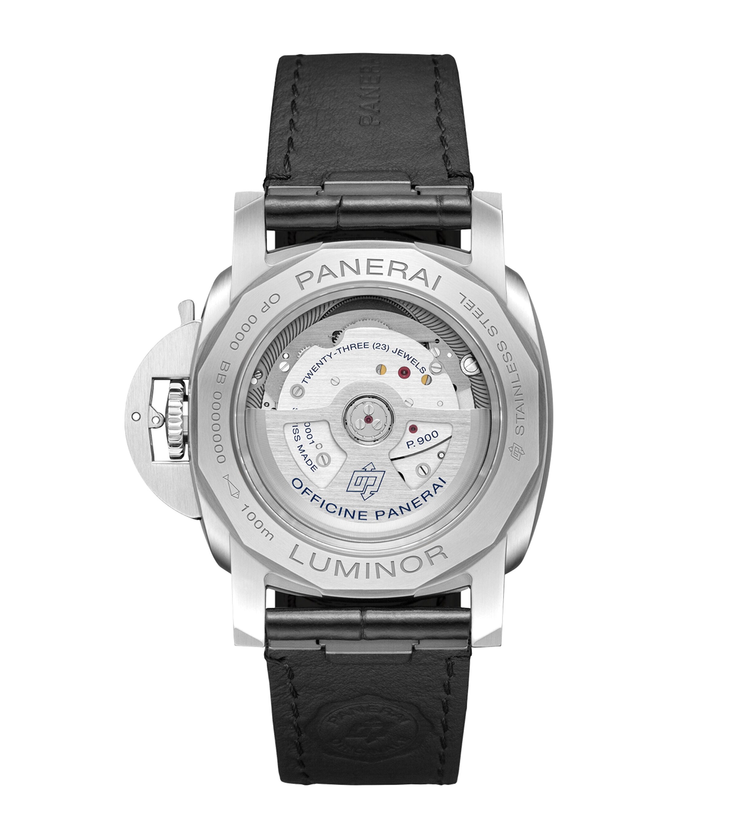 Panerai Stainless Steel Luminor Quaranta BiTempo Watch 40mm Black Image 4