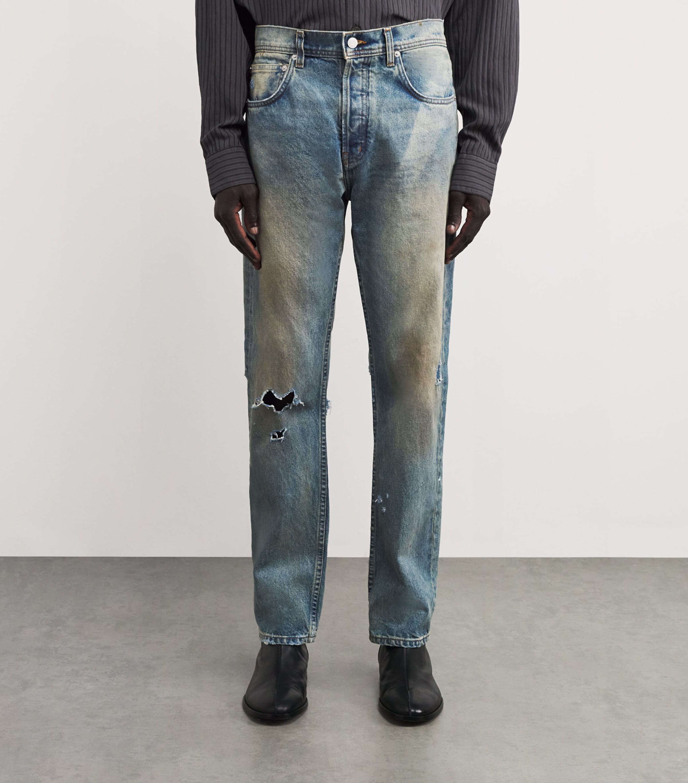 Straight-Leg Jeans ANTIQUE LIGHT BLUE Image 3