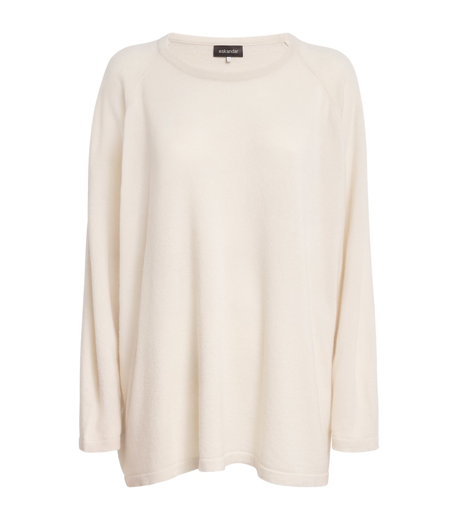 Cashmere Raglan-Sleeve Sweater CREME Image 1