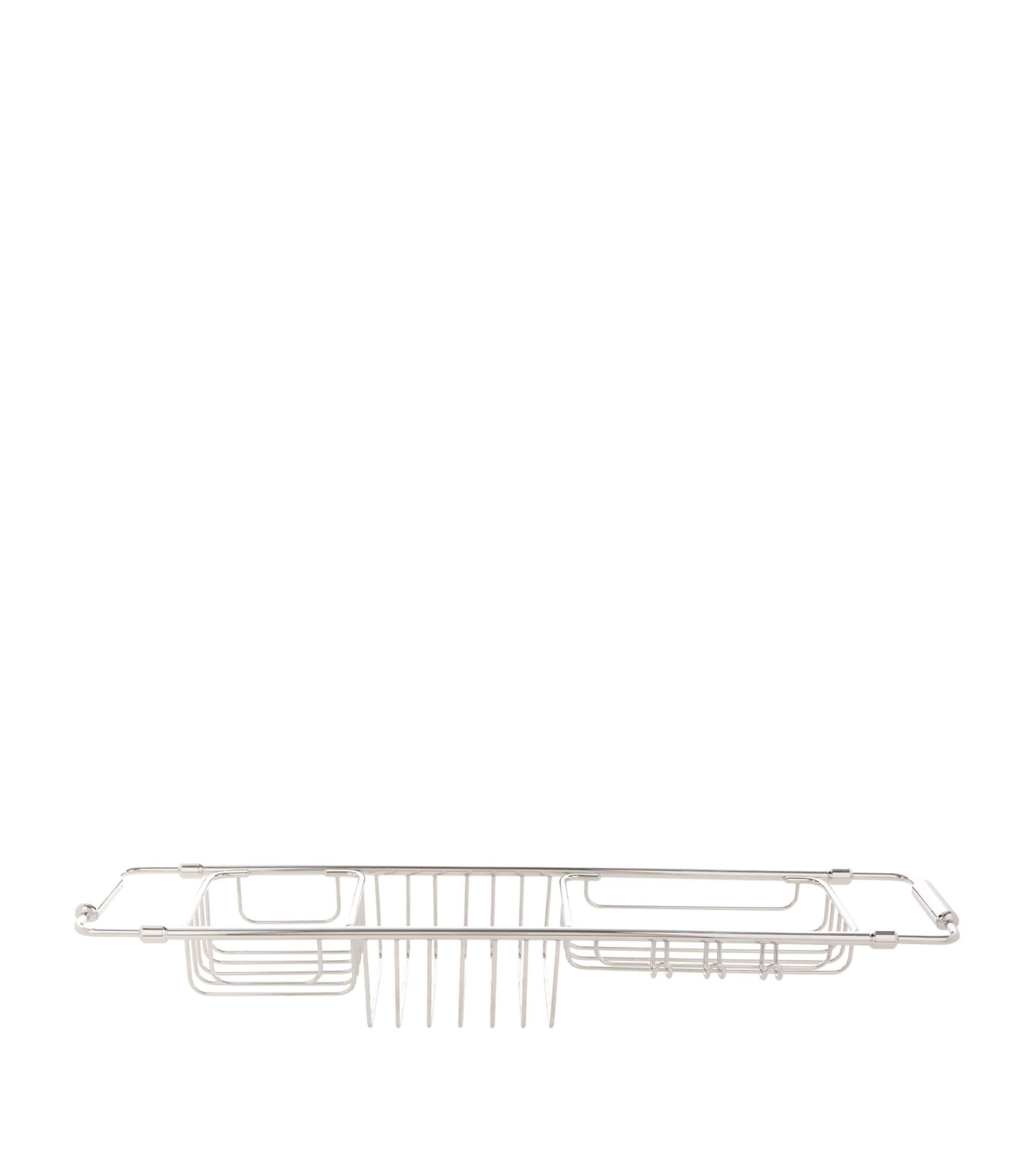 Zodiac Extendable Bath Rack In Silver