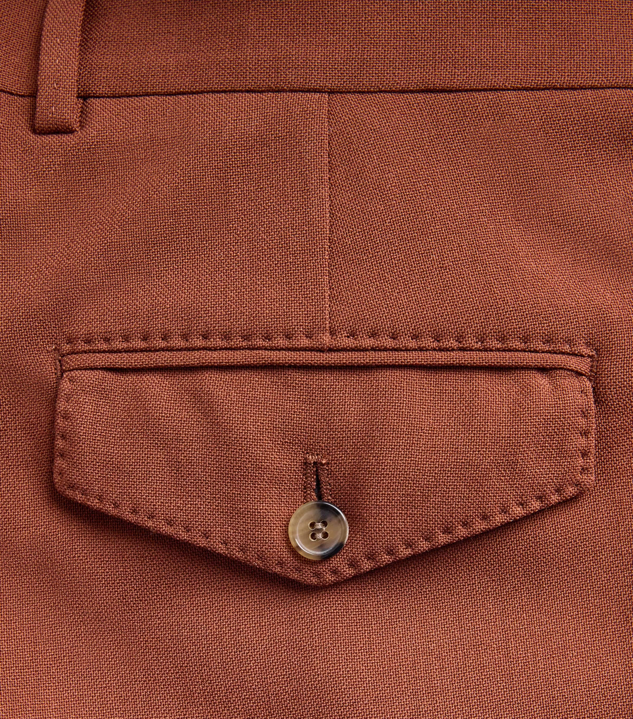 Wool Pleated Trousers RED-26 Image 5