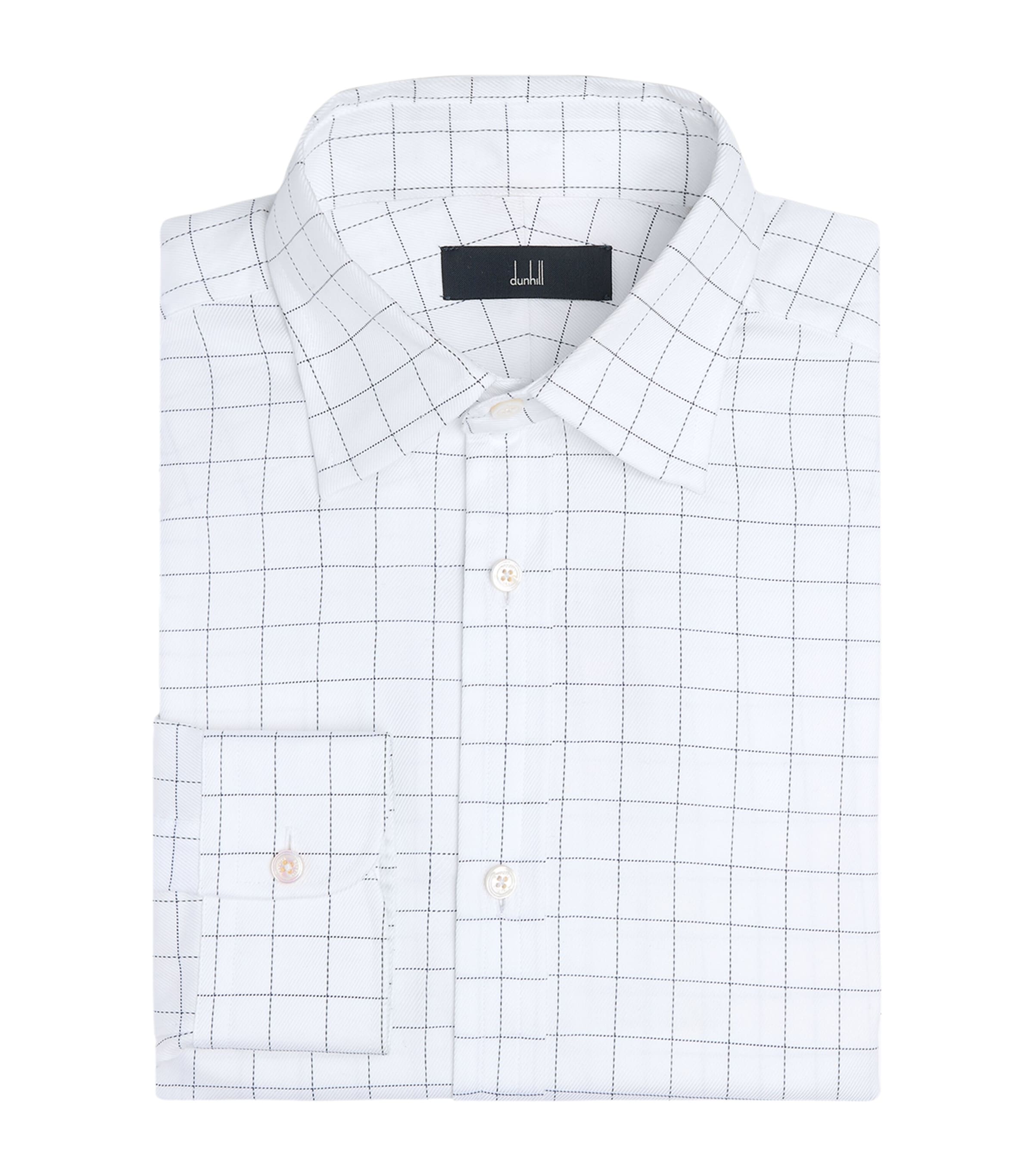 Dunhill Mens Cotton Check Shirt Image 1