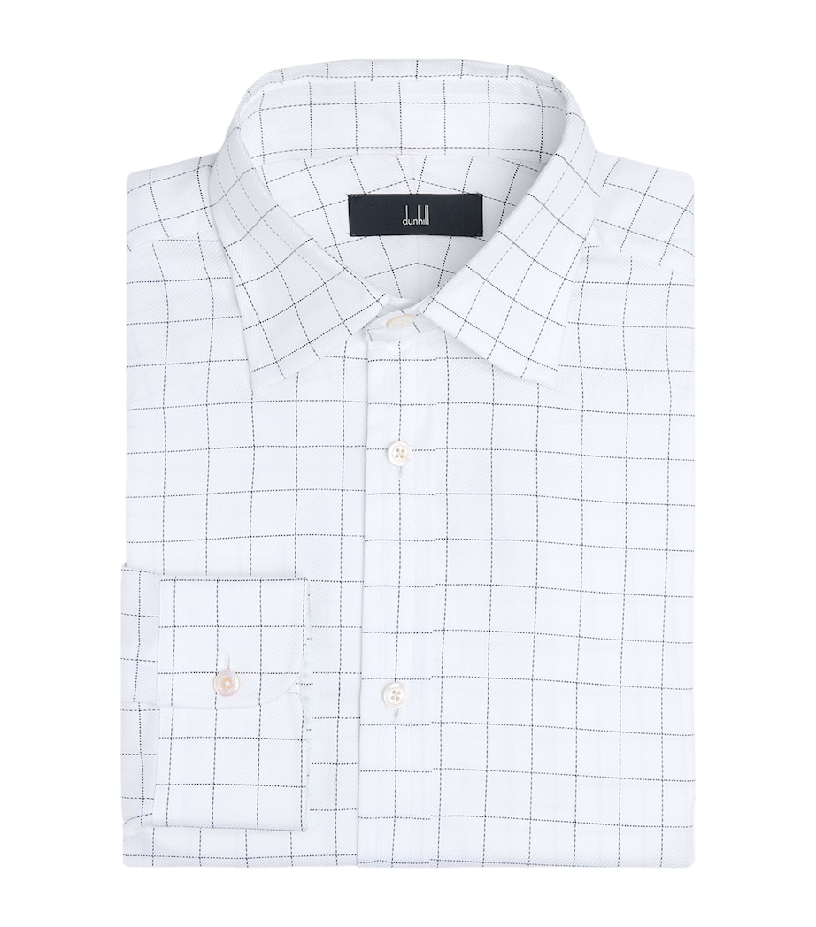 Dunhill Mens Cotton Check Shirt Image 1
