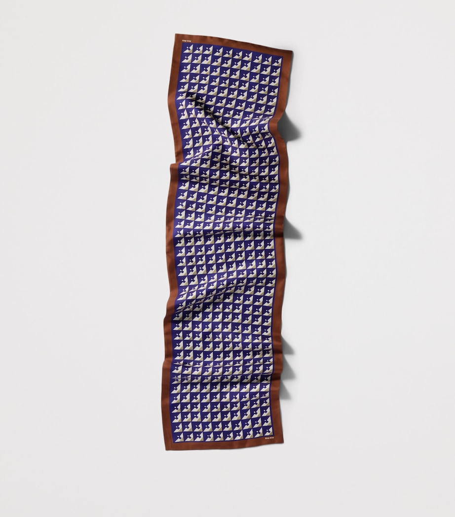 Miu Miu Silk Printed Scarf Image 2