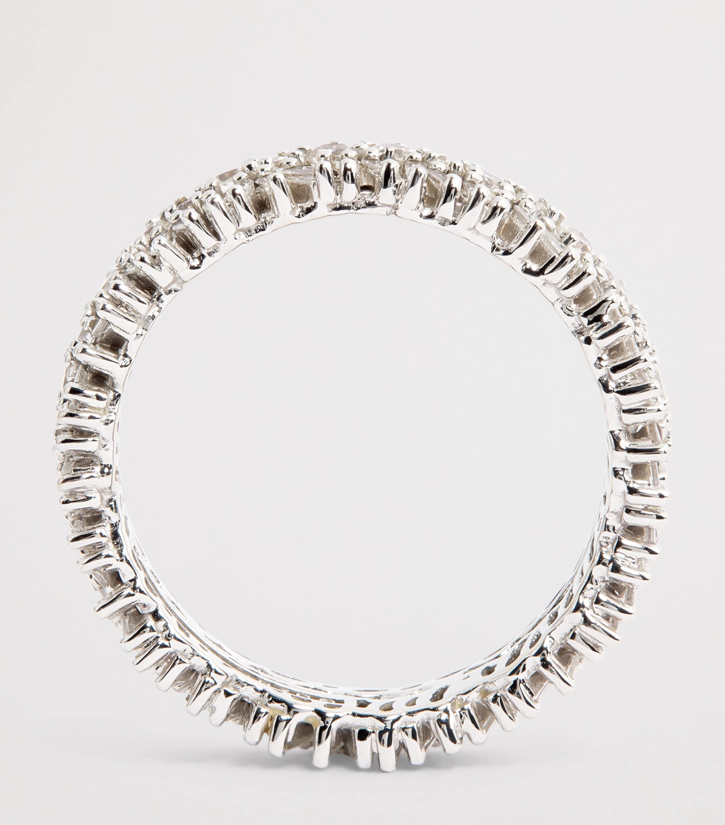 Suzanne Kalan White Gold and Diamond Classic Short Stack Eternity Ring Wg/wd Image 4