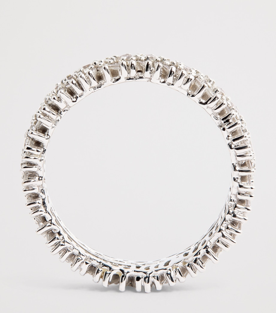 Suzanne Kalan White Gold and Diamond Classic Short Stack Eternity Ring Wg/wd Image 4