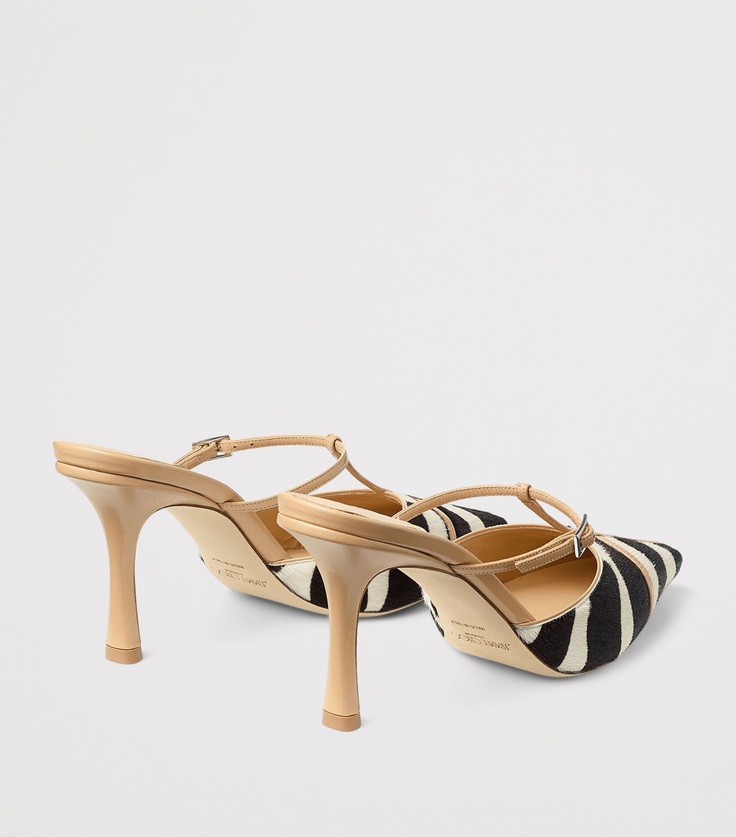 Jimmy Choo x Conner Ives Gloria Zebra Mules 85 Black/white Mix Image 4