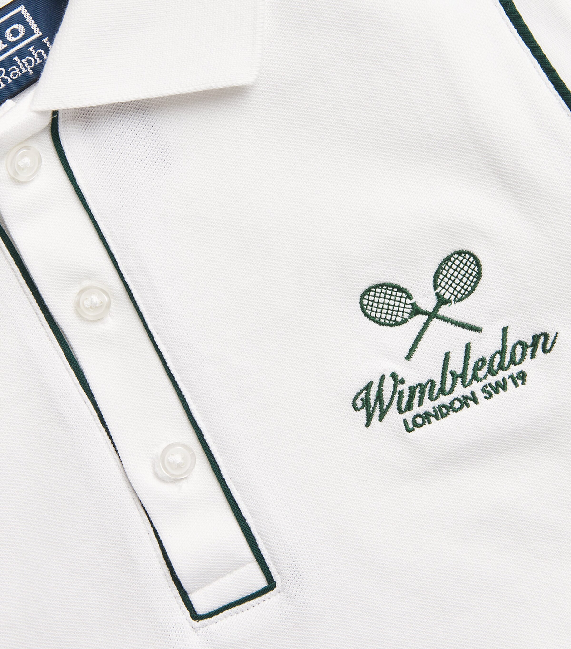 Polo Ralph Lauren Womens x Wimbledon Stretch-Cotton Polo Shirt White Image 5