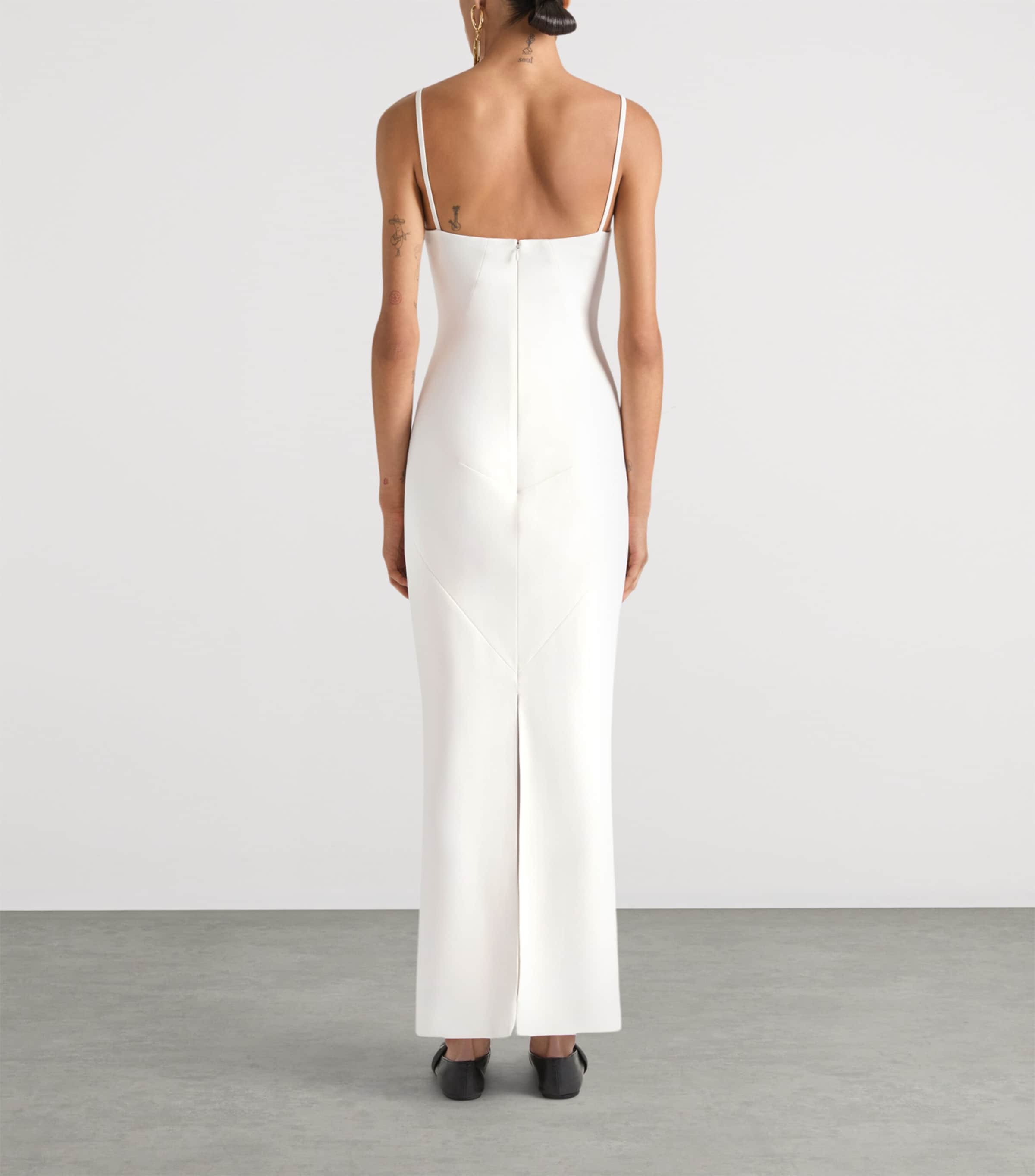 Crepe Maxi Dress IVORY Image 3