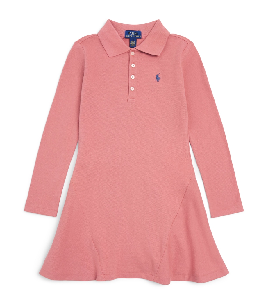 Ralph Lauren Kids Cotton Mesh Polo Dress (2-7 Years) Canvas Pink Image 1
