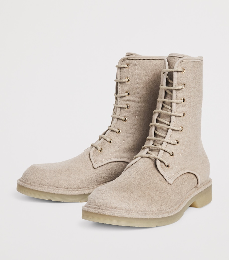 Cashmere Ankle Boots BEIGE Image 3