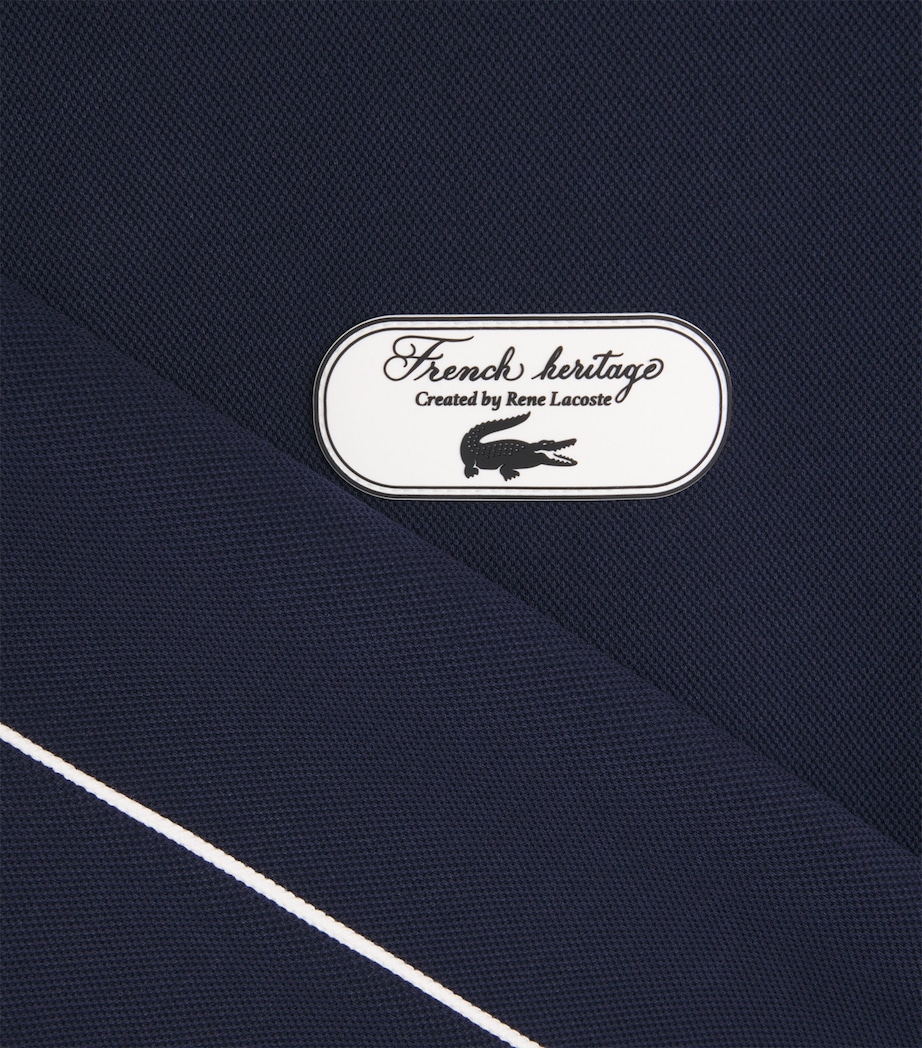 Lacoste Mens Tennis Heritage Zip-Up Sweatshirt Navy Blue/flour Image 6