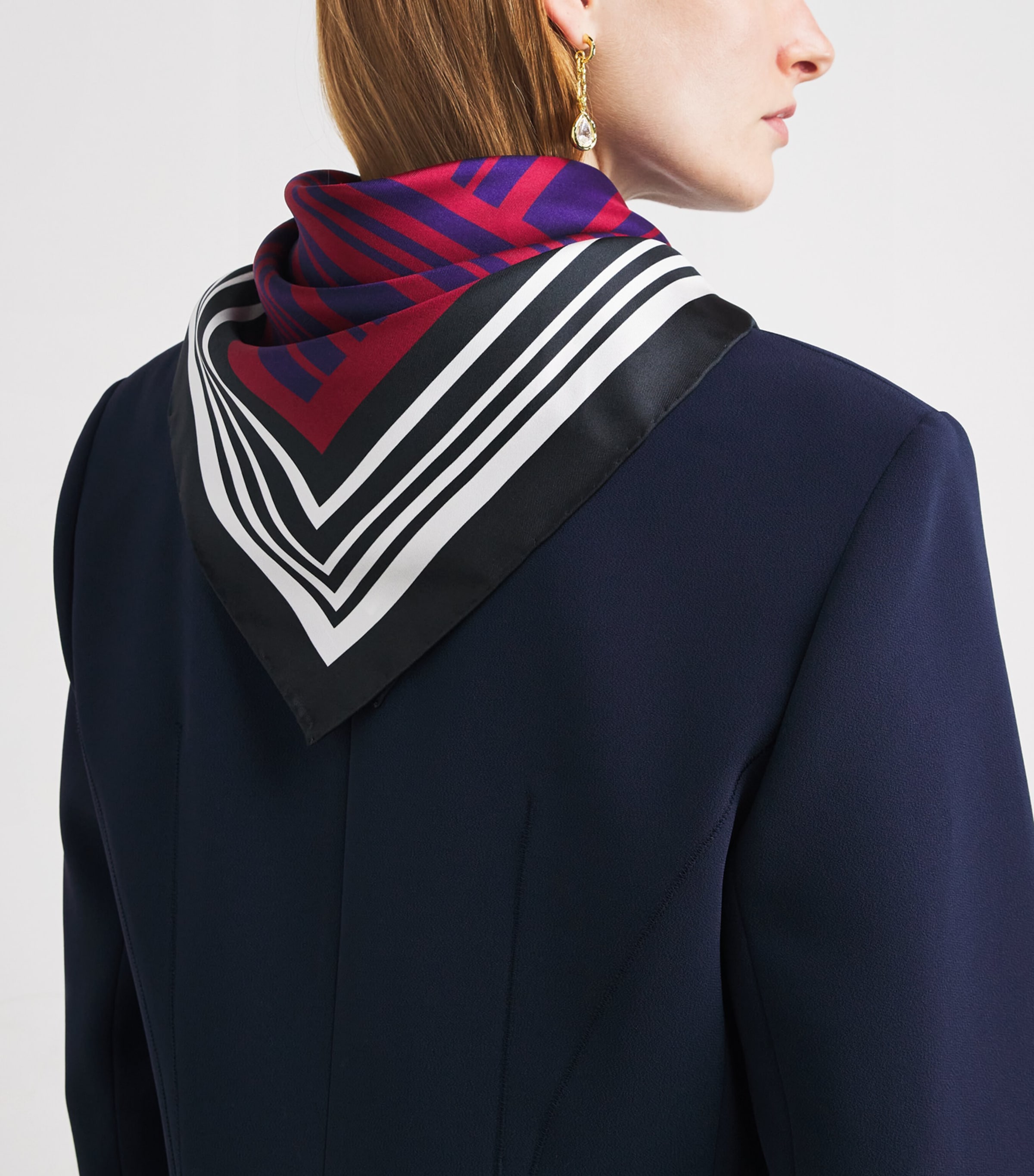 Silk Chilie Scarf CHERRY/VIOLET Image 2