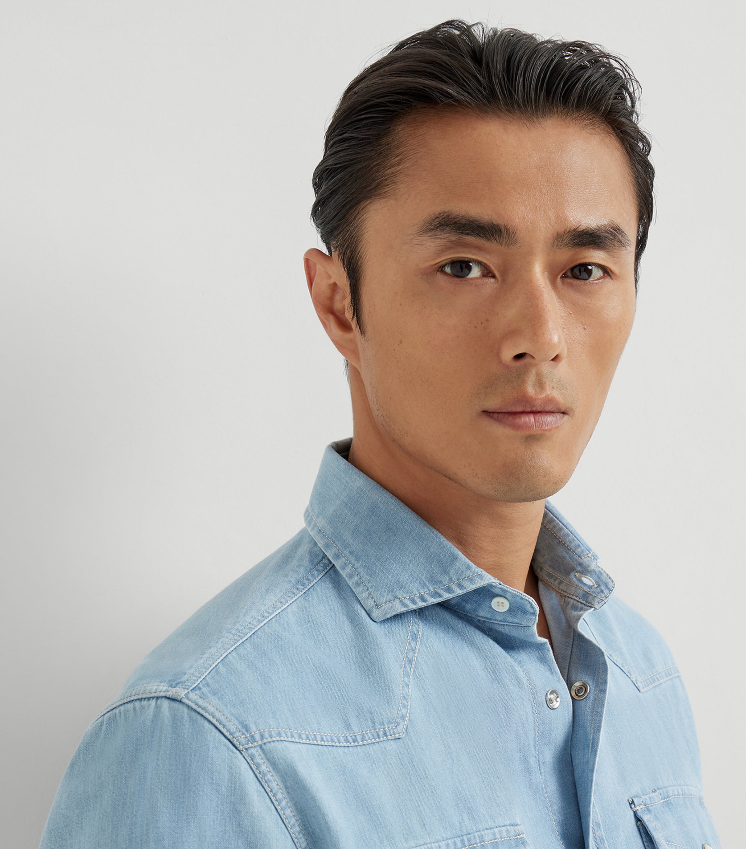 Denim Western Shirt COW32 Image 2