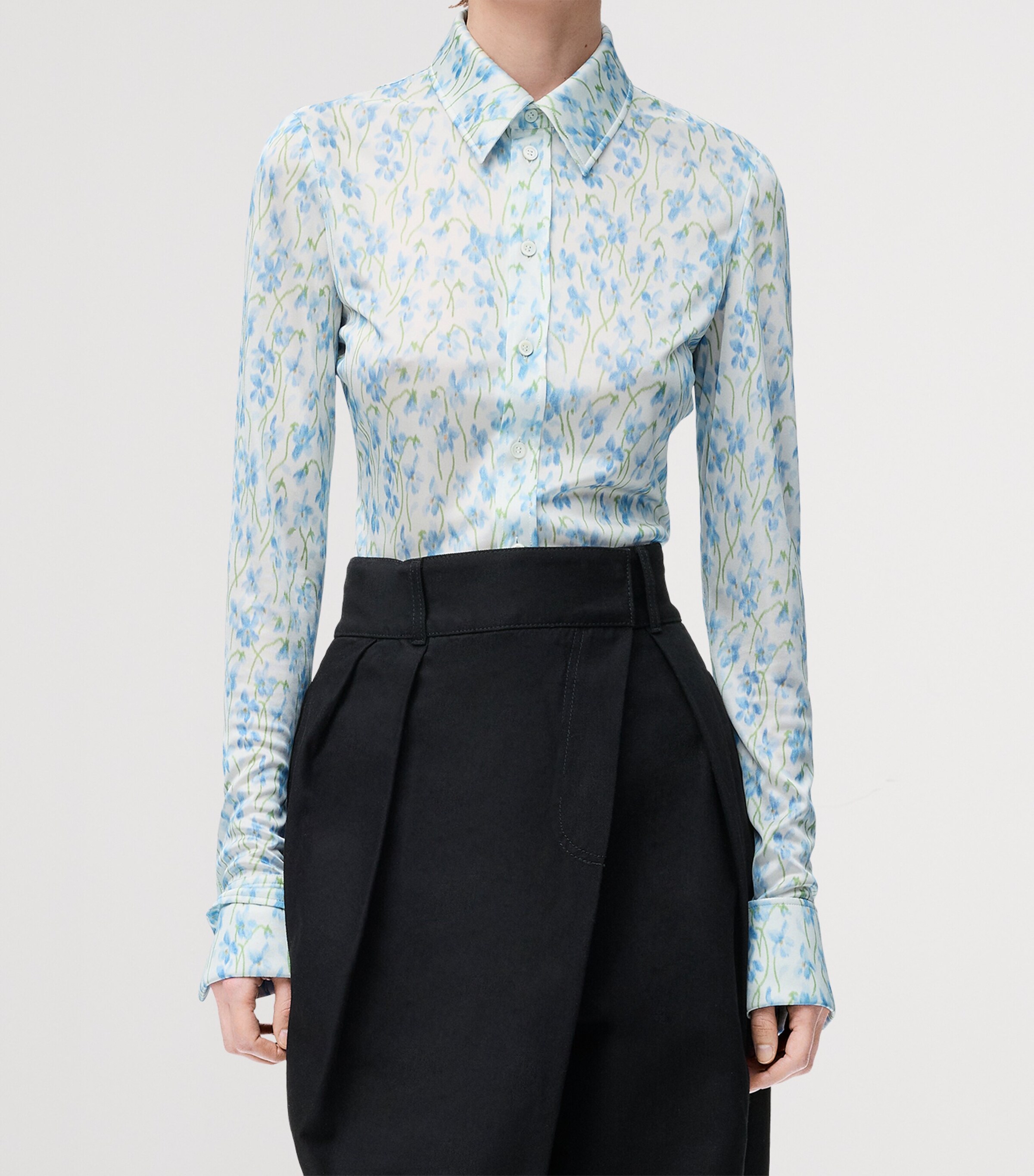 Floral Print Shirt WHITE/BLUE Image 2