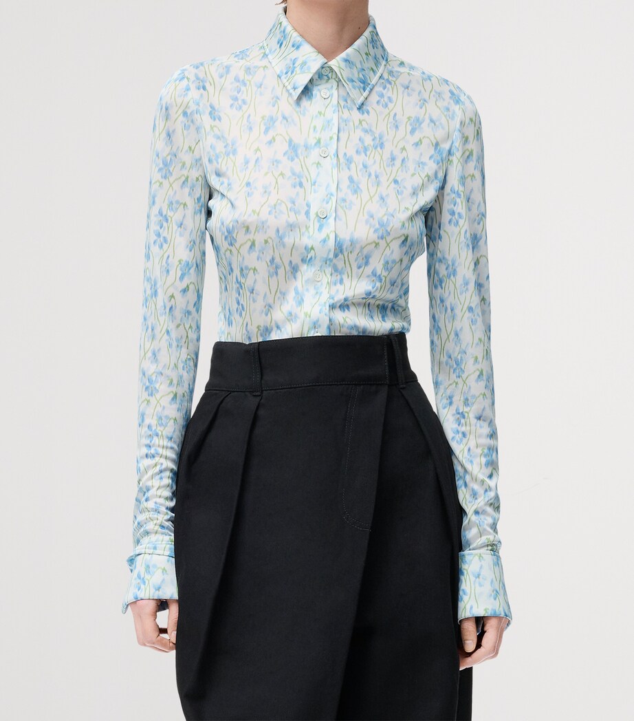 Floral Print Shirt WHITE/BLUE Image 2