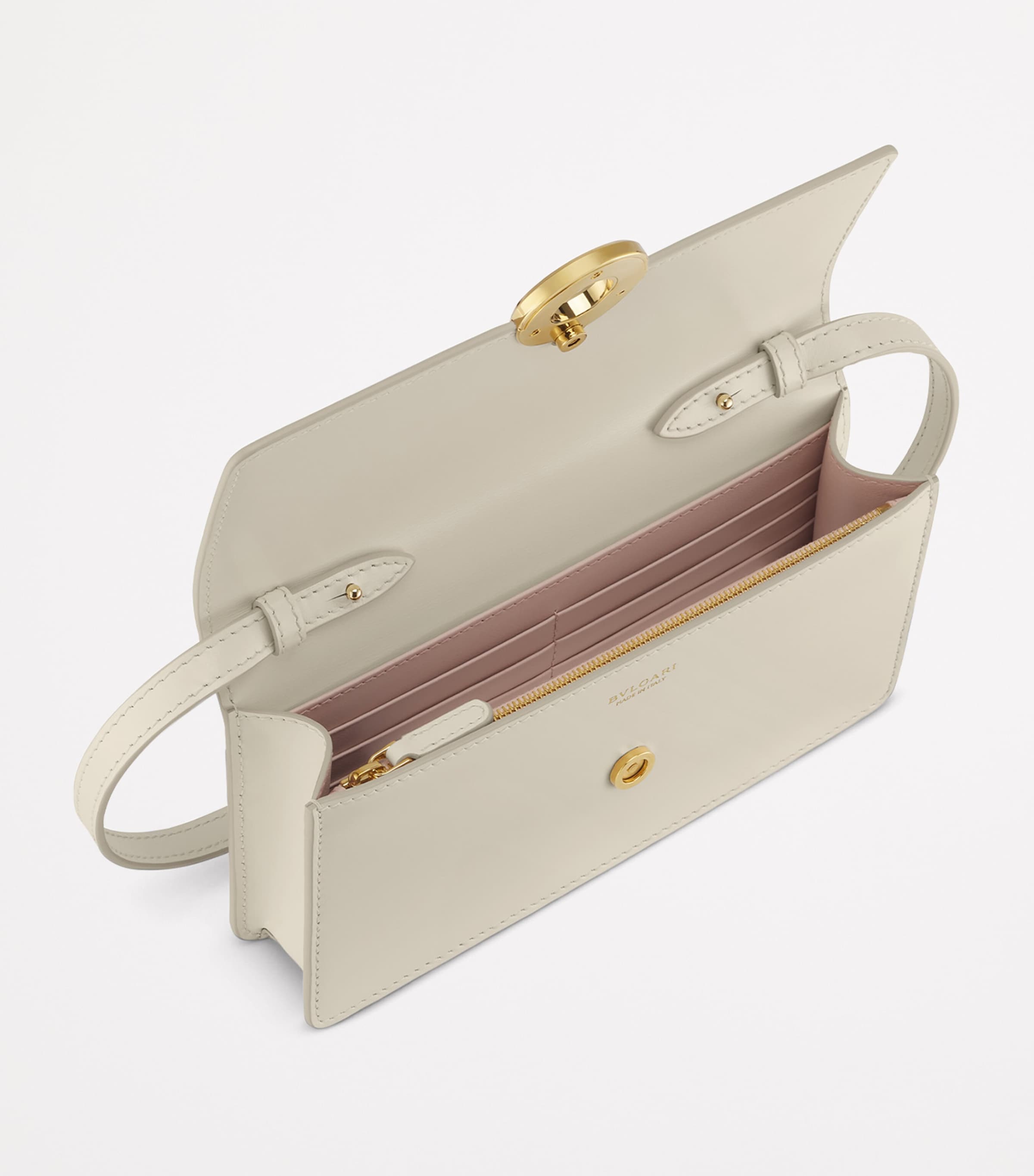 Leather Roma Clutch Bag WHITE Image 3