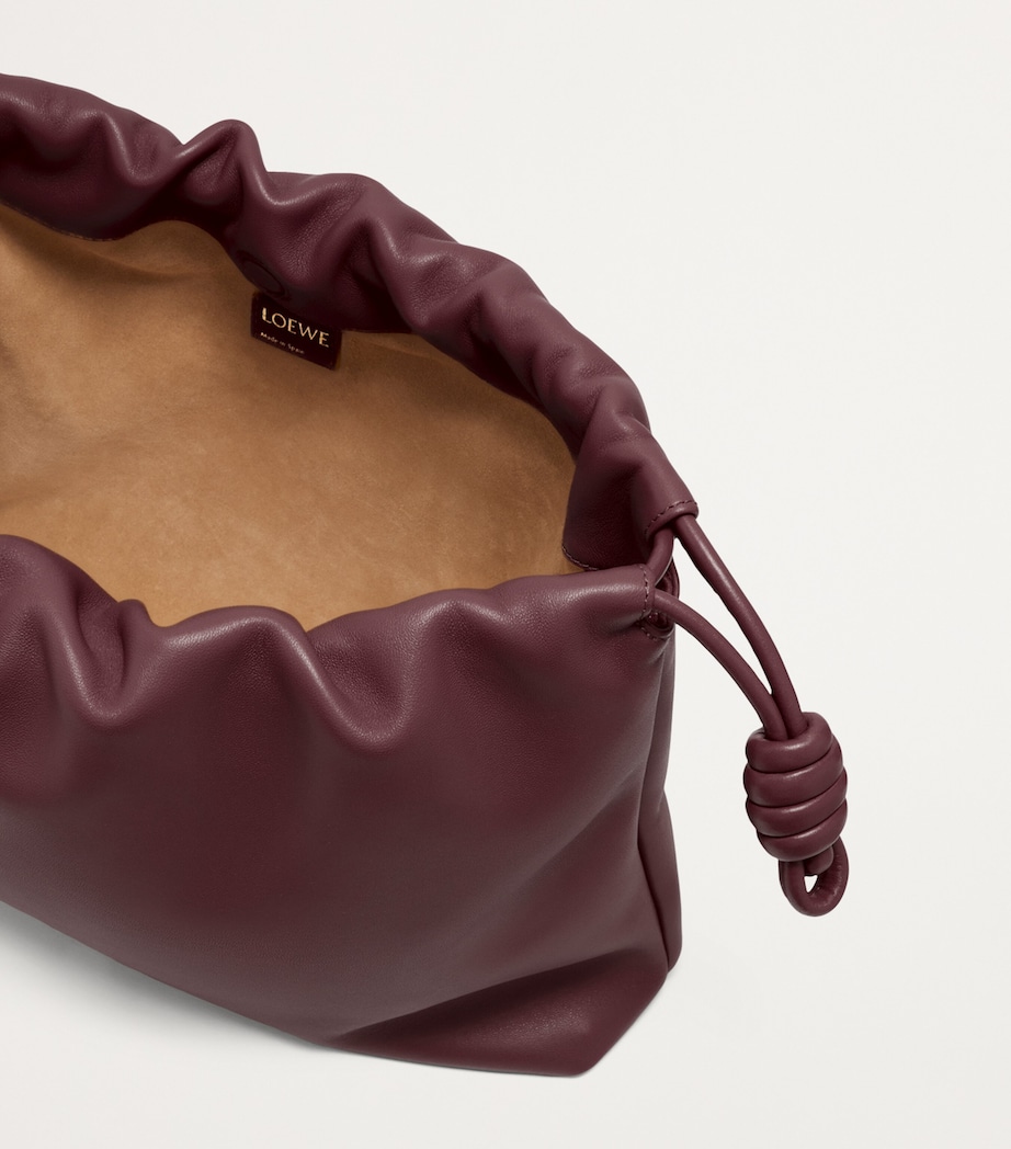 LOEWE Large Leather Flamenco Purse Dark Burgundy Image 7