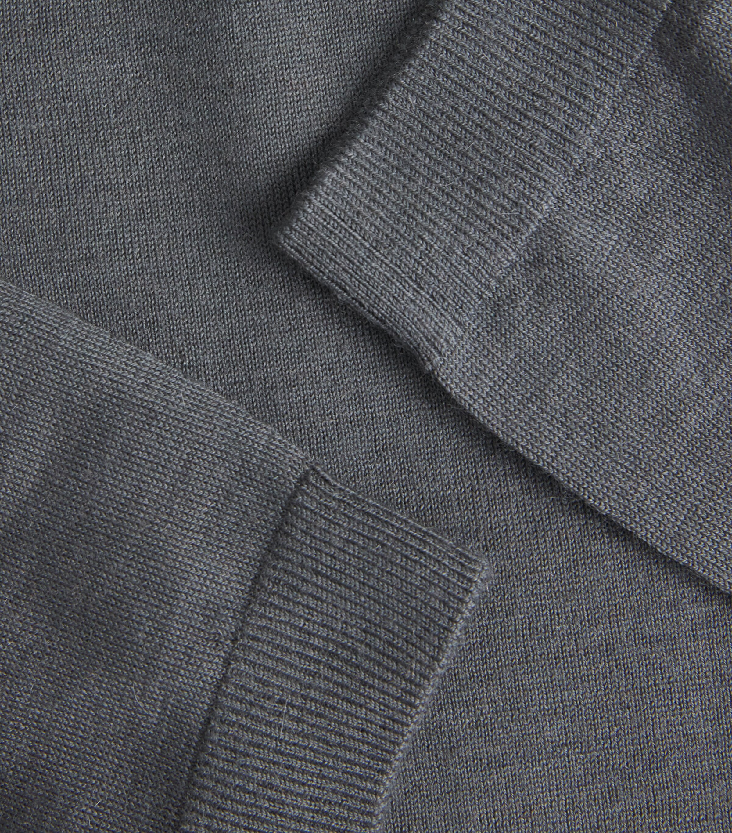 Wool-Cashmere V-Neck Sweater 005 DARK GREY Image 5