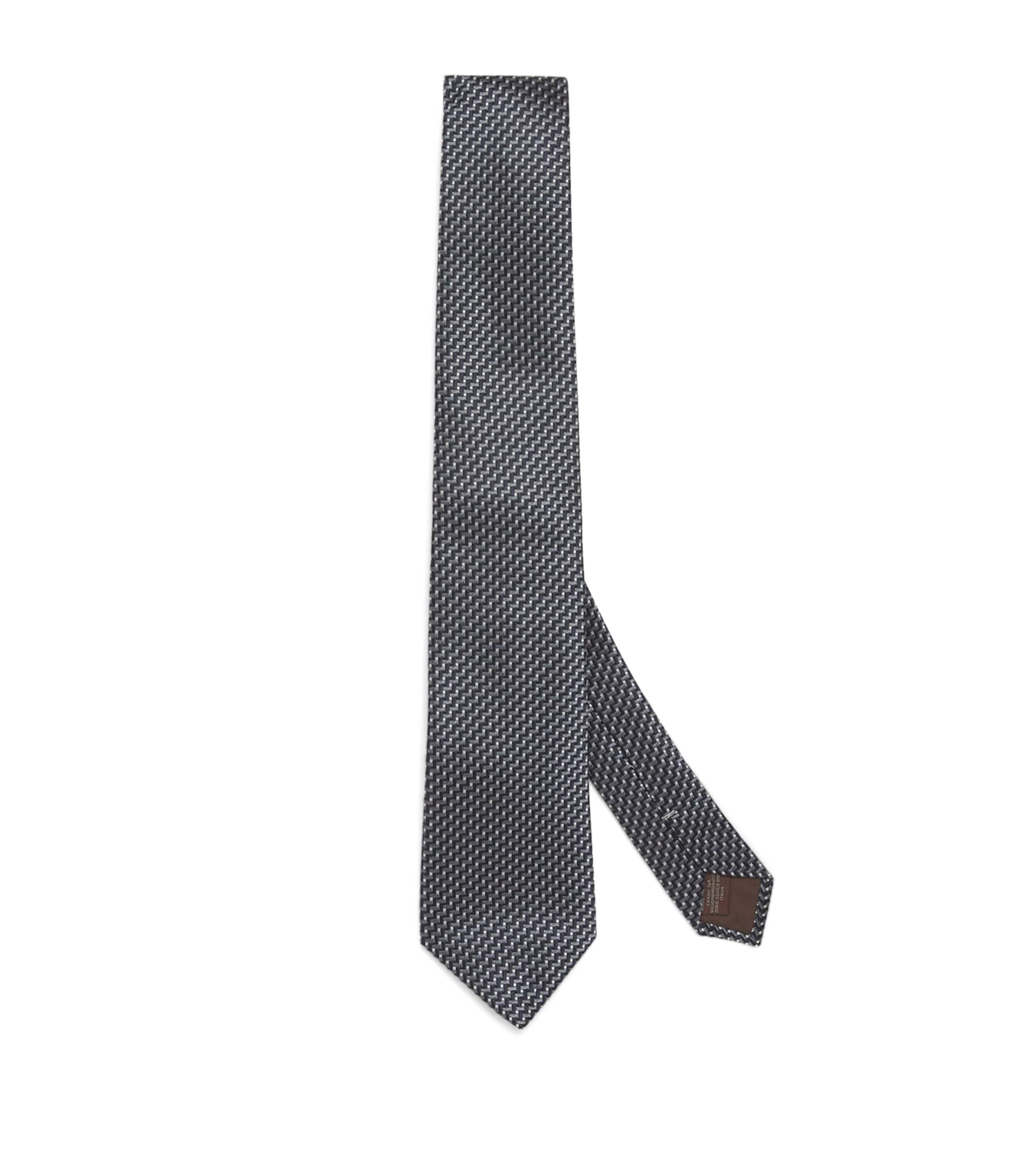 Canali Silk Jacquard Tie In Navy