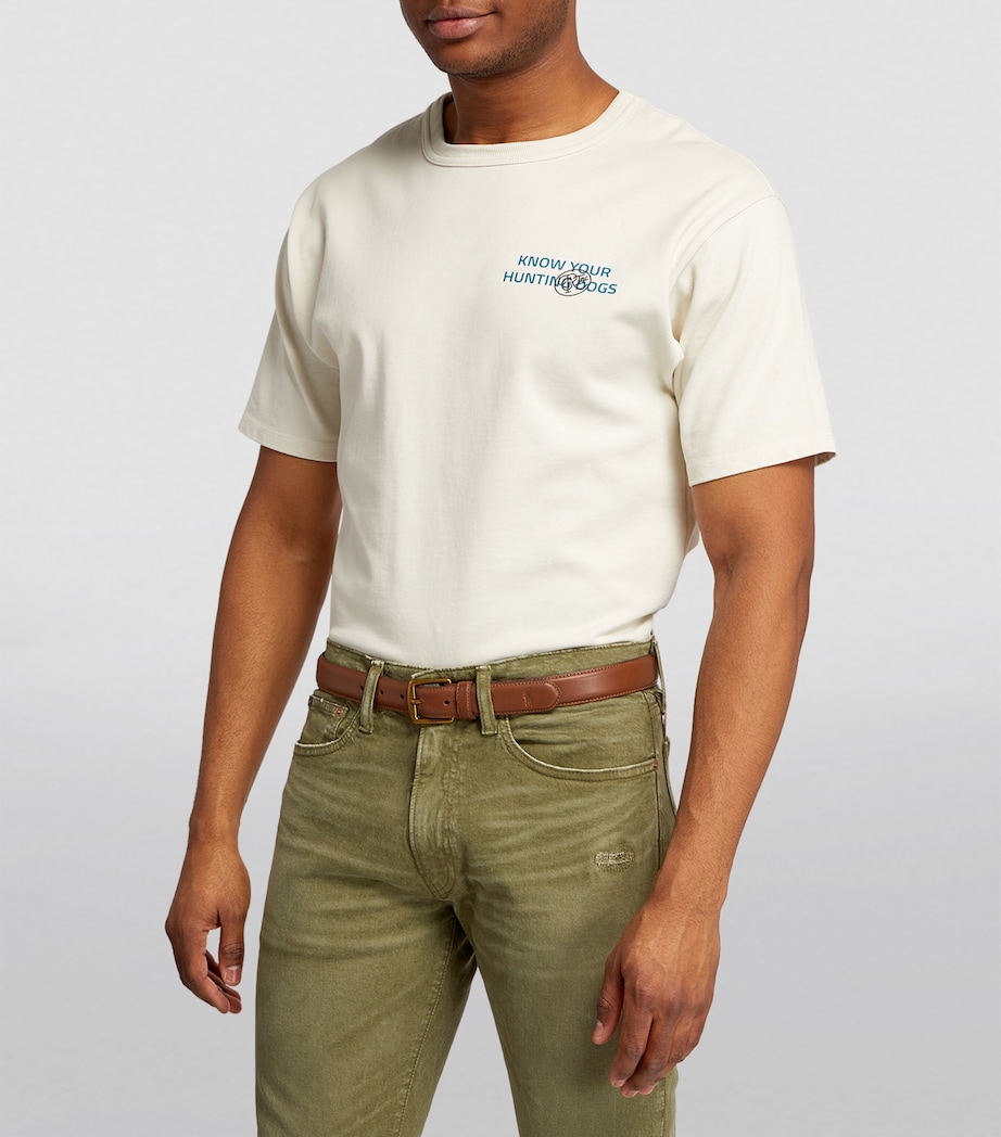 Logo Leather Belt BROWN Image 6